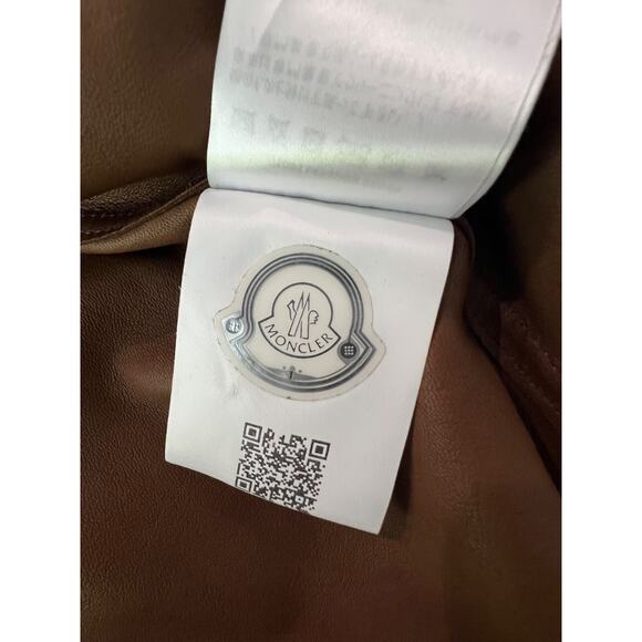 $3660 Moncler Courry Suede 2-Pocket Biker Jacket Brown Men Size 2 - NEW - Picture 11 of 16